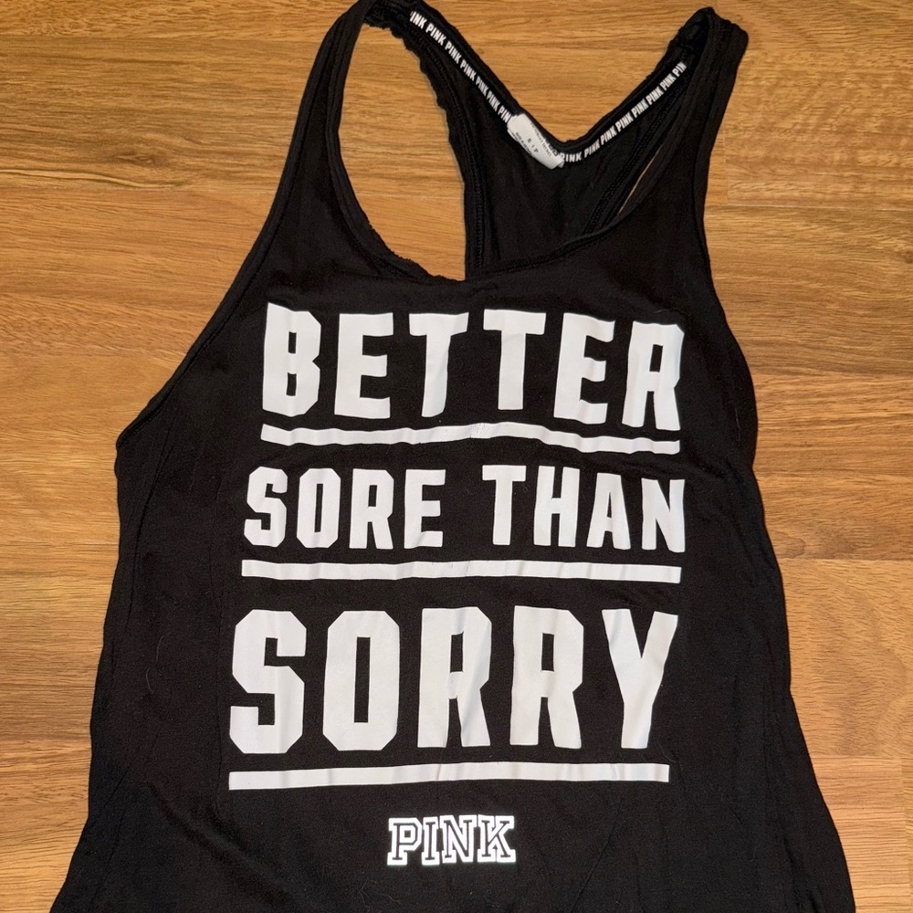 PINK Victoria's Secret Black Tank Top